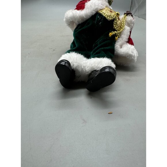 Merry Brite 10.5" Africa American Santa Christmas Figurine Presents & Tree READ - Picture 8 of 8